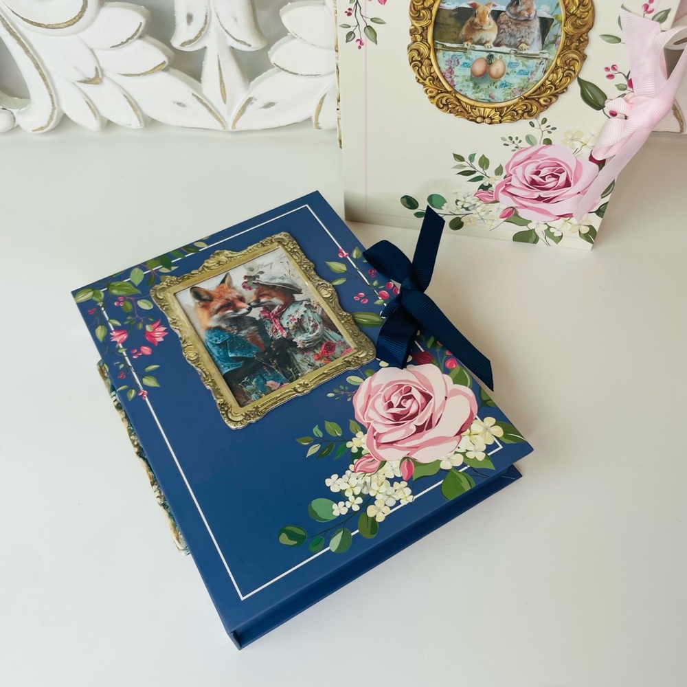 Creative Journal in a Box Foxes in Love Sweet Valentine Birthday Gift Idea